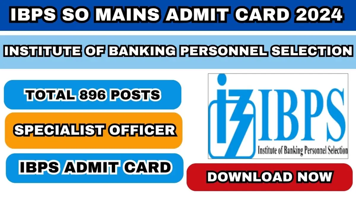 IBPS SO Mains Admit Card 2024