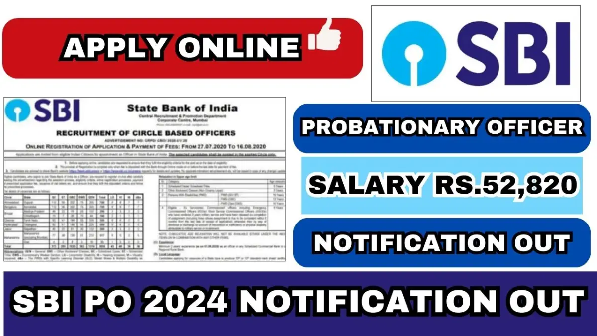 SBI PO 2024 Notification Out