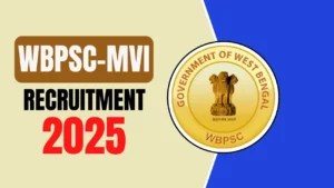 WBPSC MVI Recruitment 2025