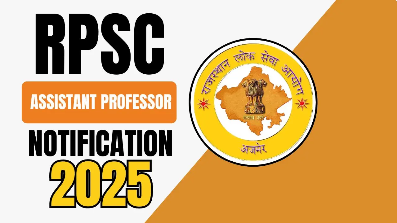 RPSC Assistant Professor Recruitment 2025